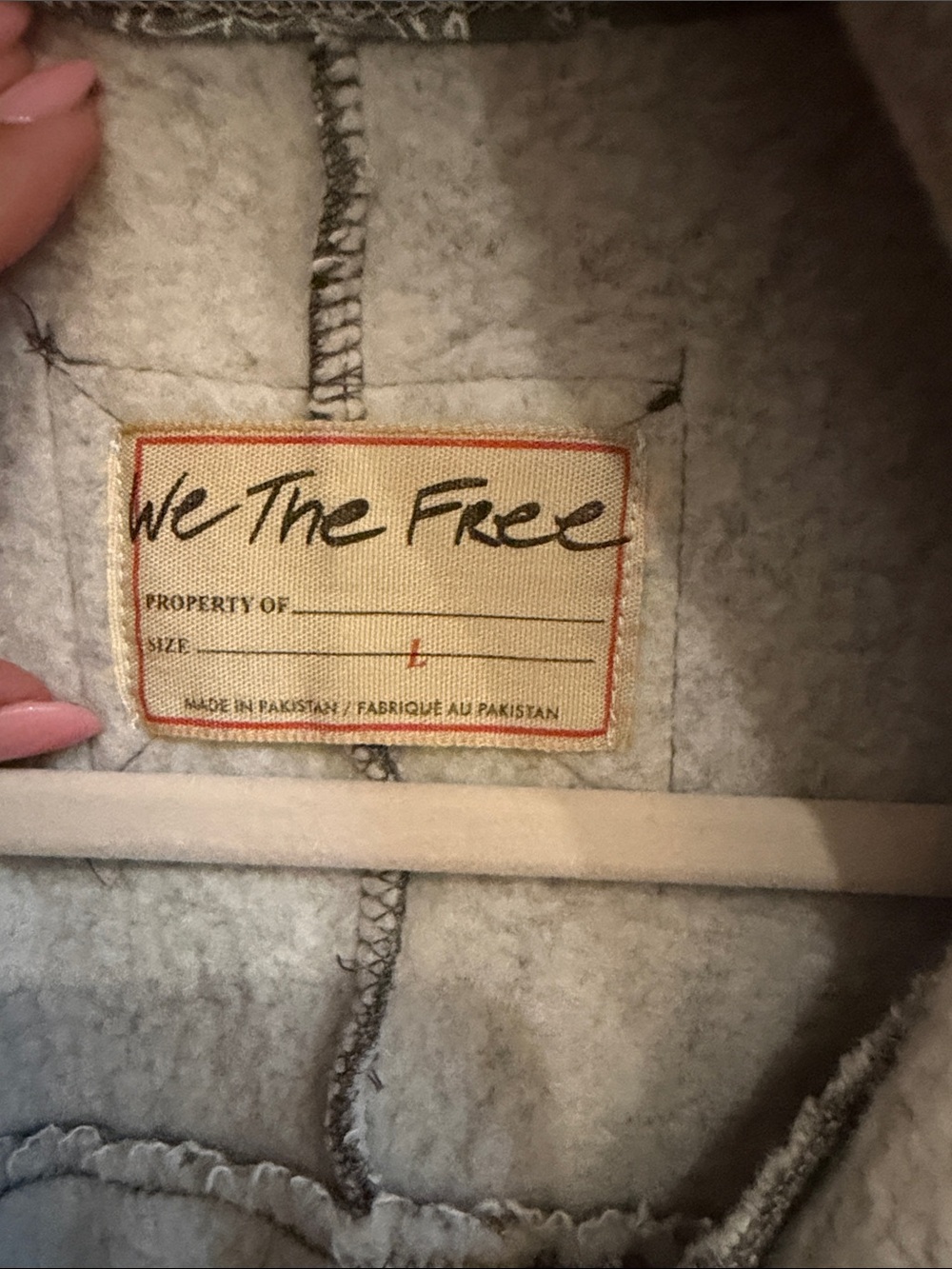 Free People Two-Tone Gray Quarter-Zip Sweater - Picture 2 of 6